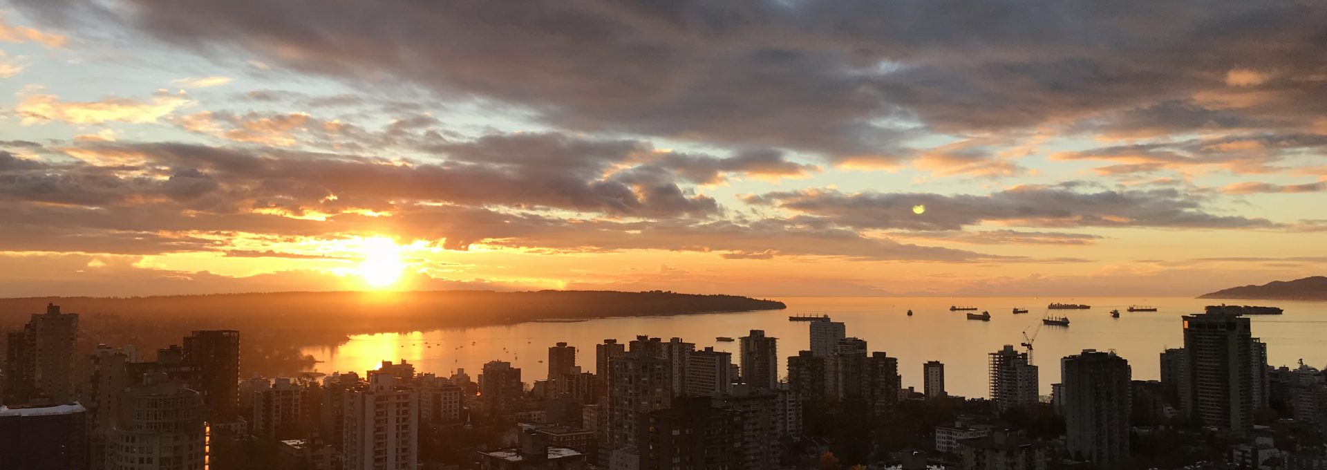 sunset over English Bay