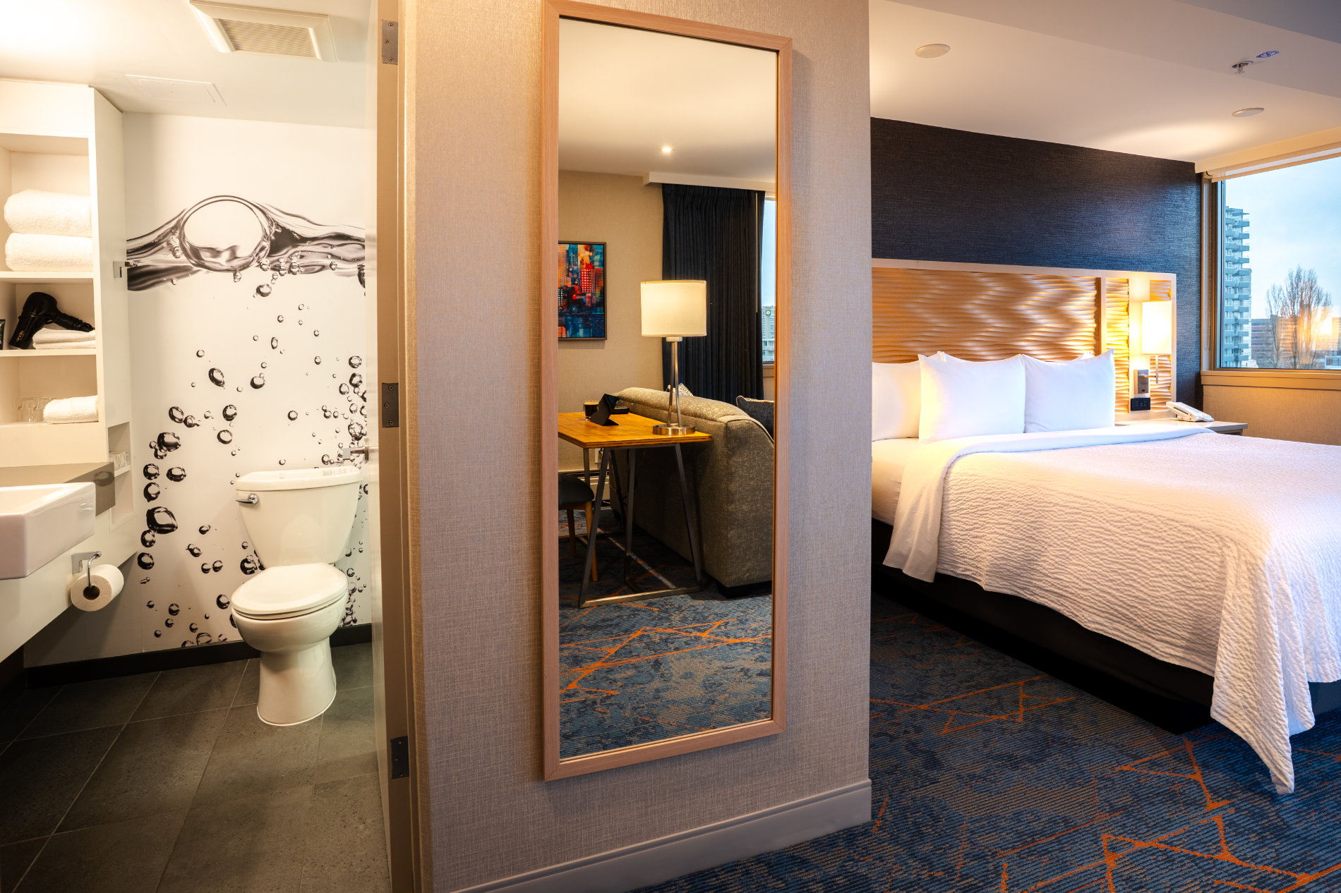 Standard King Plus - view of room and bathroom